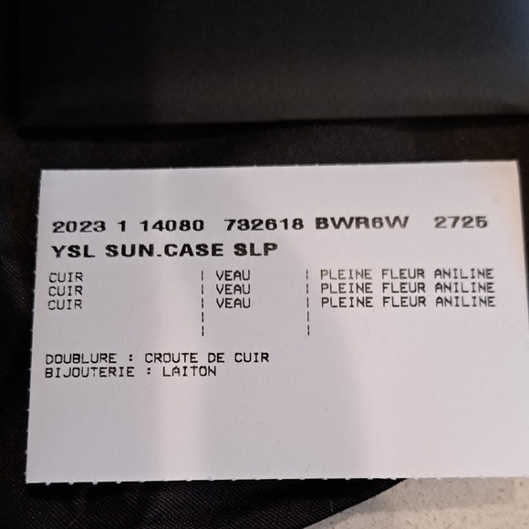 NIB Saint Laurent Camel Leather Strapped Sunglass Case - Picture 3 of 16